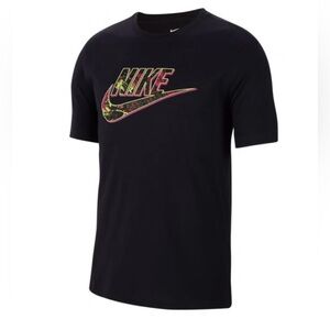 New NWT black Nike tee shirt large midnight glow futura green pink